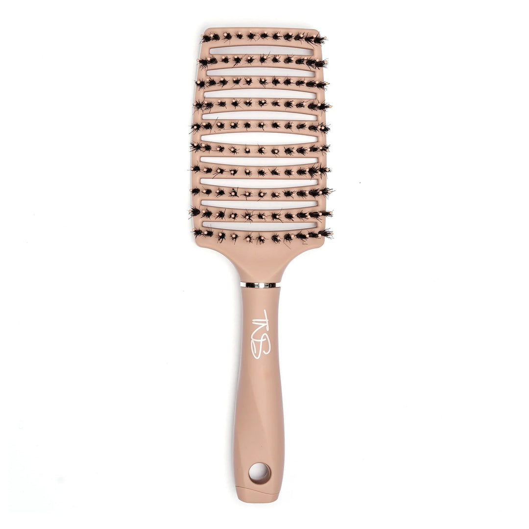 TNS FLEXI Detangling Brush in Beige, made for wet and dry hair