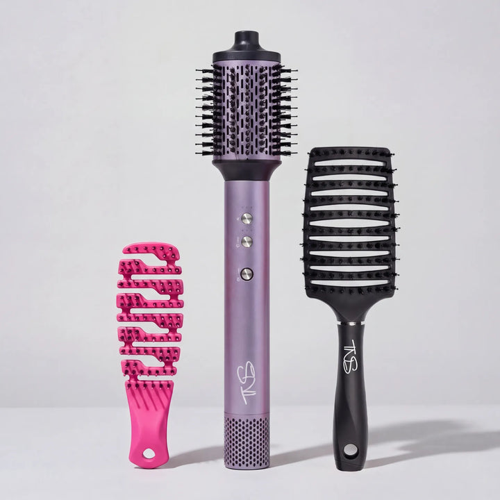 TNS Quick Style Duo - SuperStyler hot-air styler with Ultra Flexi and MINI Flex detangling brushes